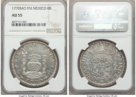 Charles III 8 Reales 1770 Mo-FM AU55 NGC, Mexico City mint, KM105. Glassy and lustrous, with a well-placed strike and strong detail despite even light...