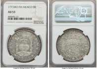 Charles III 8 Reales 1771 Mo-FM AU53 NGC, Mexico City mint, KM105. A fully wholesome specimen, with a nice detail expression throughout, and a brightn...