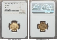 Ferdinand VII gold Escudo 1811/0 Mo-HJ MS63 NGC, Mexico City mint, KM121, Fr-49. A glowing example with radiant luster. Tied for second-finest graded ...