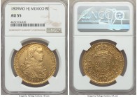 Ferdinand VII gold 8 Escudos 1809 Mo-HJ AU55 NGC, Mexico City mint, KM160. Only lightly handled with an exacting strike and minimal signs of rub on th...