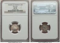 Republic 1/2 Real 1824 Mo-JM AU58 NGC, Mexico City mint, KM369. "Hook Neck" Eagle type. A lustrous example of this early Republic issue.

HID999121020...