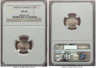 Republic 1/2 Real 1868 Go-YF MS66 NGC, Guanajuato mint, KM370.7. A radiant jewel with light touches of tone. Only a single example grades higher acros...