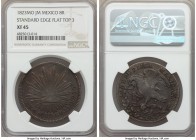 Republic "Hookneck" 8 Reales 1823 Mo-JM XF45 NGC, Mexico City mint, KMA376.2, DP-Mo01. Flat-Top 3 variety. Very attractively struck for this emblemati...