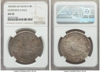 Republic "Hookneck" 8 Reales 1824 Mo-JM AU50 NGC, Mexico City mint, KMA376.2. Some minor central weakness exists on the reverse, though this does not ...
