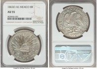 Republic 8 Reales 1863 O-AE AU55 NGC, Oaxaca mint, KM377.11, DP-Oa12. An unusually heavily-adjusted example.

HID99912102018