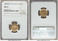Republic gold 2-1/2 Pesos 1889 Mo-M MS61 NGC, Mexico City mint, KM411.5. Scarce in Mint State. Only a small handful currently grades finer.

HID999121...