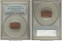 Oaxaca. Revolutionary Centavo 1915 MS64 Red and Brown PCGS, KM709. A very pleasing near-gem representative of this scarce type and with a lovely contr...