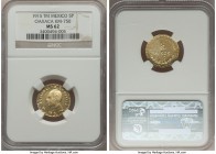 Oaxaca. Revolutionary gold 5 Pesos 1915-TM MS62 NGC, KM750. While generally crude elements are present in the style as is typical, a noteworthy degree...