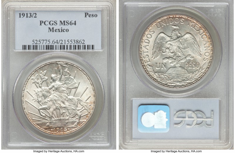 Estados Unidos "Caballito" Peso 1913/2 MS64 PCGS, Mexico City mint, KM453.

HID9...