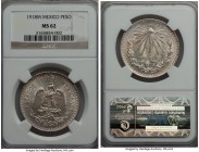 Estados Unidos Peso 1918-M MS62 NGC, Mexico City mint, KM454. A scarce date from a brief two-year issue without "0.720" above the eagle.

HID999121020...
