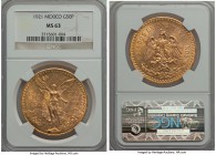 Estados Unidos gold 50 Pesos 1921 MS63 NGC, Mexico City mint, KM481. AGW 1.2056 oz.

HID99912102018