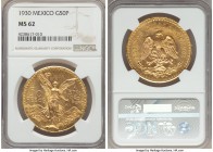 Estados Unidos gold 50 Pesos 1930 MS62 NGC, Mexico City mint, KM481. AGW 1.2056 oz. 

HID99912102018