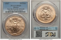 Estados Unidos "New Die Restrike" gold 50 Pesos 1947 MS69 PCGS, Mexico City mint, KM481. AGW 1.2056 oz.

HID99912102018