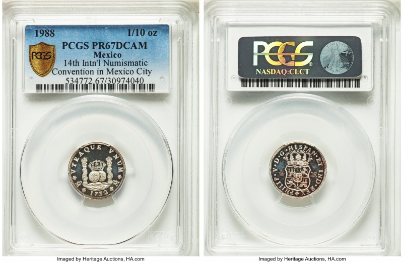 Estados Unidos 5-Piece Certified 14th International Numismatic Convention silver...