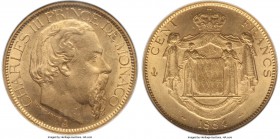 Charles III gold 100 Francs 1884-A MS63 NGC, Paris mint, KM99. Near the top of the certified population.

HID99912102018
