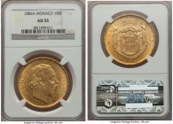 Charles III gold 100 Francs 1886-A AU55 NGC, Paris mint, KM99. Highly lustrous for even a lightly circulated issue, with deep golden tone on the rever...