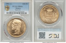 Albert I gold 100 Francs 1901-A MS61 PCGS, Paris mint, KM105, Gad-MC124. Very presentable even with a few minor wisps of handling. 

HID99912102018