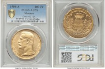 Albert I gold 100 Francs 1904-A AU55 PCGS, Paris mint, KM105, Gad-MC124. Lightly handled, though with extensive evidence of satiny finish. 

HID999121...