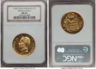 Rainier III gold Essai 5 Francs 1960 MS63 NGC, KM-E42. Bright and glossy, an immaculately preserved Essai.

HID99912102018