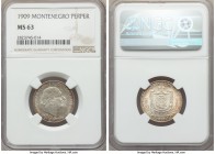 Nicholas I Perper 1909 MS63 NGC, KM5. An emblematic short-lived type that is usually only dreamed of in such a lofty grade, presented here with full s...