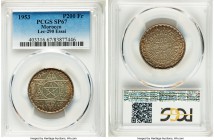 French Protectorate. Mohammed V silver Specimen Essai 200 Francs 1953 SP67 PCGS, KM-Unl., Lec-290. Mintage: 1,100. A scarcer type presented in gloriou...