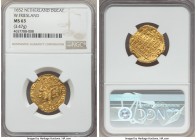 West Friesland. Provincial gold Ducat 1652 MS63 NGC, KM16, Fr-294. 3.47gm. Sharply rendered in good metal, toned to a deep golden hue. The flan undula...