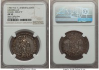 Dutch Colony. United East India Company Gulden 1786 AU55 NGC, KM53, Scholten-67b. Variety with colon after Z. Gelderland issue. A handsome and luminou...