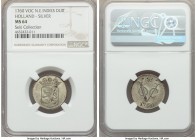 Dutch Colony. United East India Company silver Duit 1760 MS64 NGC, Dordrecht mint, KM70a, Scholten-Unl. Holland issue. An apparently unpublished date ...