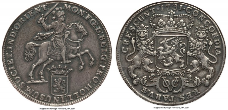 Dutch Colony. United East India Company Ducaton 1731 AU Details (Reverse Tooled)...