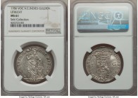 Dutch Colony. United East India Company Gulden 1786 MS61 NGC, KM1116. Utrecht issue. A lovely uncirculated example with a balanced, well-centered stri...