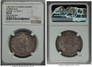 Dutch Colony. United East India Company Gulden 1786/64 MS62 NGC, KM139, Scholten-69c. Variety with Arabic 1 and bent 7. West Friesland issue. A piece ...