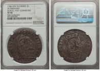 Dutch Colony. United East India Company 3 Gulden 1786 XF40 NGC, KM140, Scholten-79e. Variety with FOE and scrollwork connected. West Friesland issue. ...