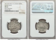 Java. British Administration Rupee AH 1232 (1816) MS62 NGC, KM247b. White and lustrous, with light texturing in the fields from being struck with rust...