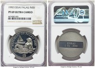 Republic palladium Proof Essai Dollar 1992 PR69 Ultra Cameo NGC, KM-Unl. From a mintage of of only 15 and practically perfect. APDW 1.000 oz.

HID9991...