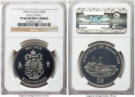 Republic palladium Proof "Kiau Chau" 5 Dollars 1999 PR69 Ultra Cameo NGC, cf. KM20. A superb and nearly perfect example of a series struck as part of ...