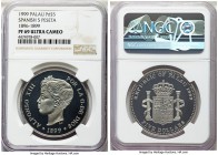 Republic palladium Proof 5 Dollars 1999 PR69 Ultra Cameo NGC, cf. KM16. An essentially flawless specimen from the International Coin Series paying hom...