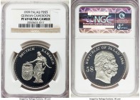 Republic palladium Proof 5 Dollars 1999 PR69 Ultra Cameo NGC, cf. KM19. An extremely rare striking in palladium from a mintage of only 7 pieces and pa...