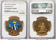 Republic gold Proof 200 Dollars 2001 PR70 Ultra Cameo NGC, KM-Unl, Fr-3. A beautiful and technically perfect coin from the popular Marine Life Protect...