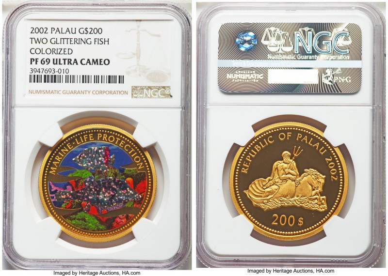 Republic gold Proof 200 Dollars 2002 PR69 Ultra Cameo NGC, KM-Unl, Fr-3. Intrigu...
