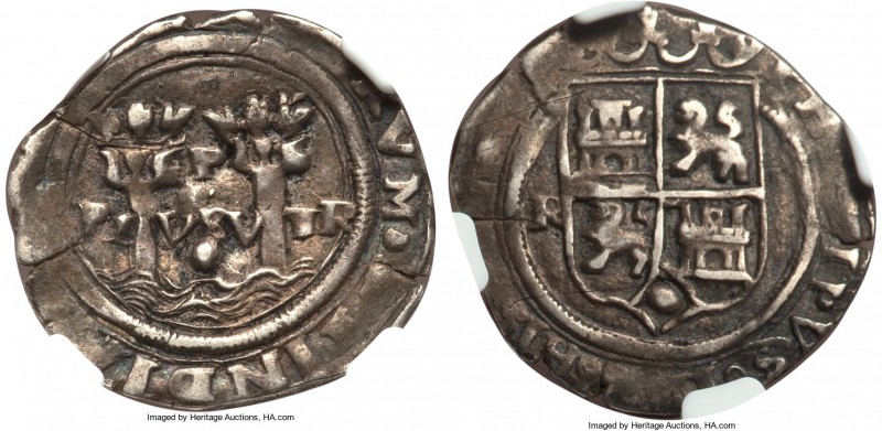 Philip II (1556-1598) "Rincón" Real ND (1568-1571)-R XF45 NGC, Lima mint, 3.33gm...