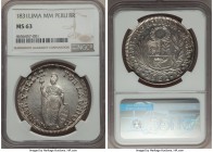 Republic 8 Reales 1831 LM-MM MS63 NGC, Lima mint, KM142.3. Boldly struck with a tumbling cartwheel luster.

HID99912102018