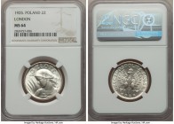 Republic 2 Zlote 1925 MS64 NGC, KM-Y16. Dot after date. A frosty piece, displaying a superb strike, and on the very cusp of a gem designation.

HID999...