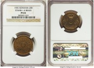 Carol I brass Proof Pattern 20 Ban 1905 PR65 NGC, KM-Pn88, Stamb-1.4. Struck in brass with no central hole - an elusive pattern, particularly in this ...