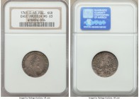 East Prussia. Elizabeth 6 Groschen 1761 MS63 NGC, Koenigsberg mint, KM-C45. A scarce issue from East Prussia during a brief period of Russian possessi...