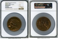 Alexander III bronze " French Exposition in Moscow" Medal 1891 UNC Details (Cleaned) NGC, by. O. Roty, Diakov-1065.3 (R1). Produced in France for the ...