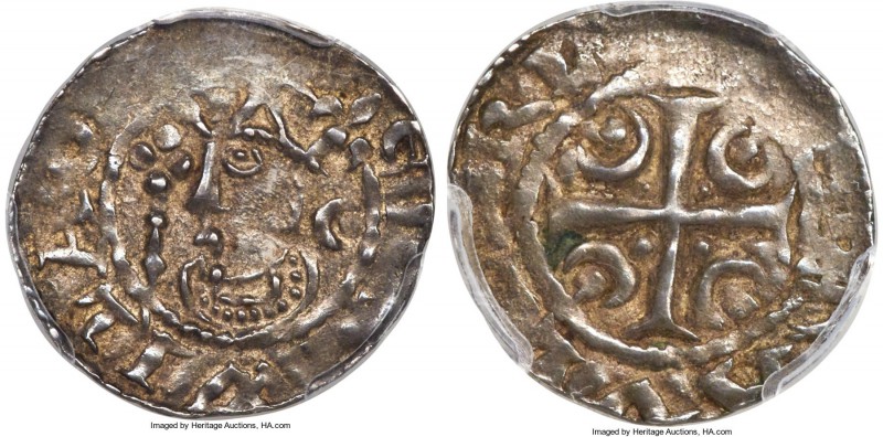 William I "The Lion" silver Penny ND (1174-1195) AU50 PCGS, Roxburgh or Berwick ...