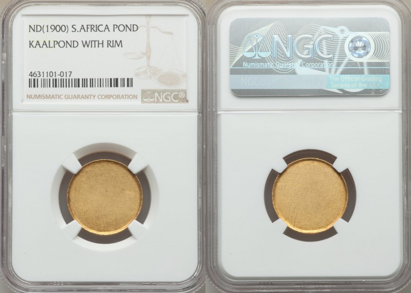 Republic gold Kaal Pond With Rim ND (1900) NGC, Hern-Z56. An interesting issue, ...