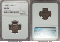 Republic 6 Pence 1894 MS61 NGC, KM4. Deep gray toning and only minimal handling marks. 

HID99912102018