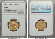 Republic gold Pond 1893 XF45 NGC, Pretoria mint, KM10.2. AGW 0.2352 oz.

HID99912102018