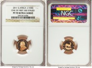 Republic 4-Piece Certified gold Proof Krugerrand Set 2011 PR70 Ultra Cameo NGC, 1) 1/10 Krugerrand (1/10 oz), KM105 2) 1/4 Krugerrand (1/4 oz), KM106 ...